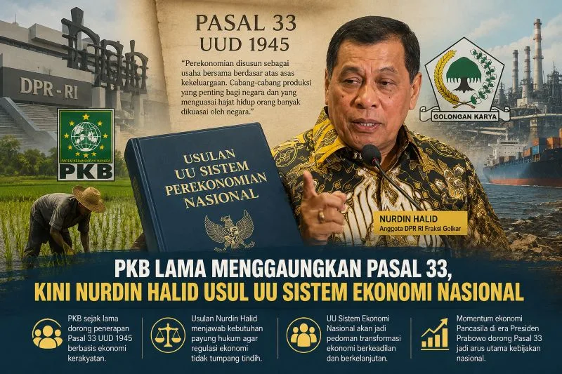 PKB Lama Menggaungkan Pasal 33, Kini Nurdin Halid Usul UU Sistem Ekonomi Nasional