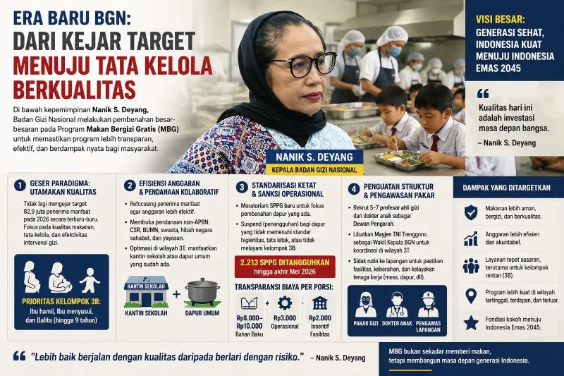 Era Baru BGN: Saat Nanik S. Deyang Mengubah MBG dari Program Massal Menjadi Investasi Kualitas Bangsa