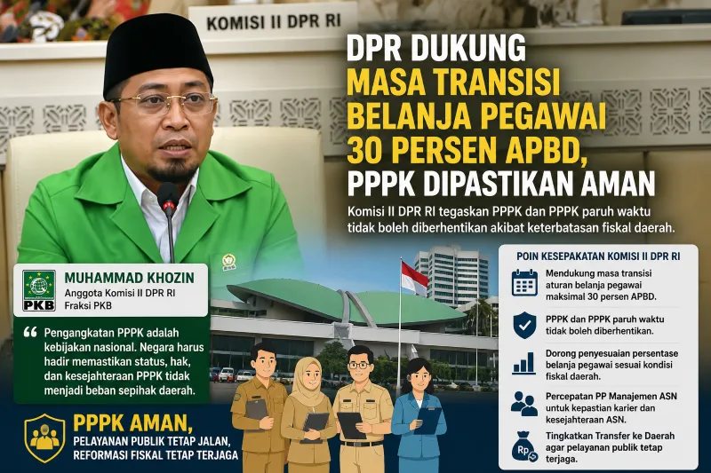 DPR Dukung Masa Transisi Belanja Pegawai 30 Persen APBD, PKB Pastikan PPPK Tidak Boleh Jadi Korban