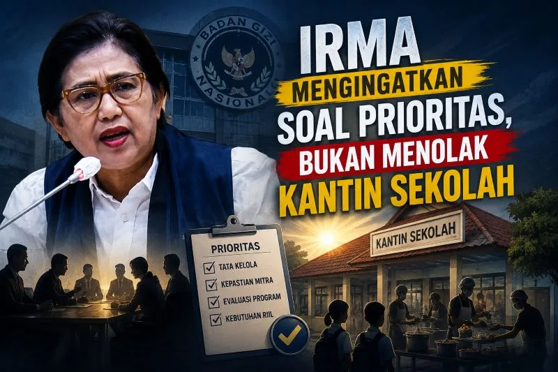 Irma Mengingatkan Soal Prioritas, Bukan Menolak Kantin Sekolah