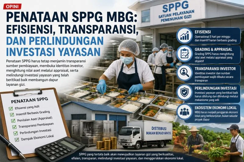 Penataan SPPG MBG: Efisiensi, Transparansi, dan Perlindungan Investasi Yayasan